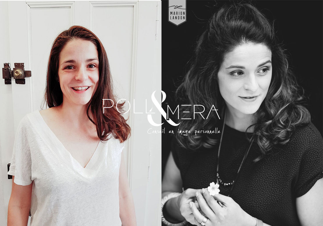 Estelle, avant/après, conseil en image et métamorphose